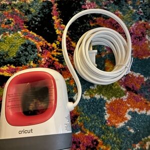 Cricut Red and White Heat Press with Cable